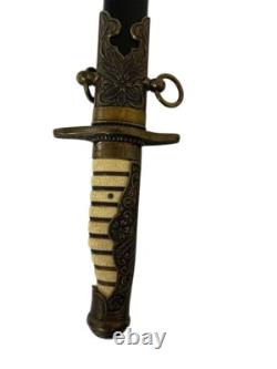 Japanese Imperial Navy Officer Dagger Replica Pre-WWII with Scabbard 16 1/4