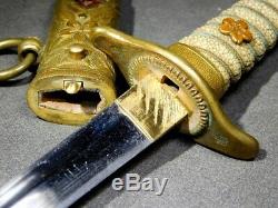 Japanese Imperial Navy WW2 Antique Naval Dirk in High Class Shagreen Koshirae