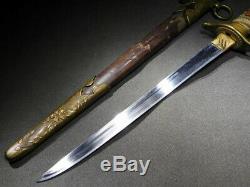 Japanese Imperial Navy WW2 Antique Naval Dirk in High Class Shagreen Koshirae