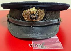 Japanese Navy Officer Hat WWII Imperial Military Vintage 60cm Original Japan