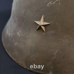 Japanese Original Army Iron Helmet Military WW2 Imperial Soldier 5-star Vintage