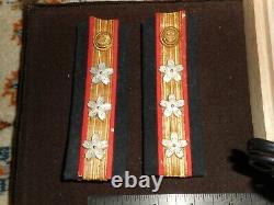 Japanese WW2 Imperial Navy Captain shoulder boards cased. Medical branch