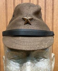 Japanese WWII Tropical Hat Imperial Army With Badge and Label