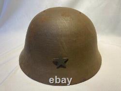 Japanese antique Original WW2 Imperial America Army U. S. Forces iron Helmet AM