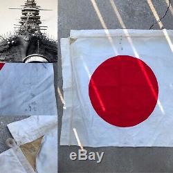 Large Naval Vintage Japanese WWII Imperial Japan Heavy Flag Collectible Relic