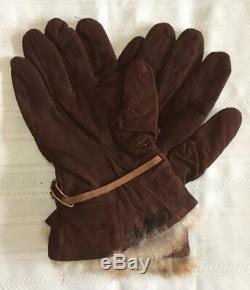 Mint Original WWII Imperial Japanese Army PILOT Fur Lined Flying Gloves