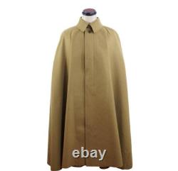 New WWII Japanese Wool Cape Japanese Imperial Army Mantle Wool Brown Long Coat