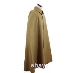 New WWII Japanese Wool Cape Japanese Imperial Army Mantle Wool Brown Long Coat