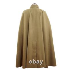 New WWII Japanese Wool Cape Japanese Imperial Army Mantle Wool Brown Long Coat