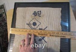 ORIGINAL VTG 1940's WWII Naval FlagIMPERIAL JAPANESE NAVYFramedJapanG2