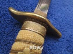 Original Early Ww2 Japanese Imperial Navy Dagger And Scabbard Excellent