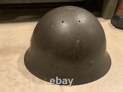 Original Vet WW2 Imperial Japanese Army Helmet Medic Red Cross Liner Named