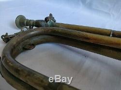 Original WW2 II Japanese Imperial Military Brass Bugle Trumpet Japan-b1009