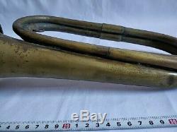 Original WW2 II Japanese Imperial Military Brass Bugle Trumpet Japan-b1009