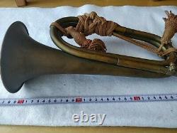 Original WW2 II Japanese Imperial Military Brass Bugle Trumpet Japan-d0422
