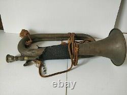Original WW2 II Japanese Imperial Military Brass Bugle Trumpet Japan-d0901