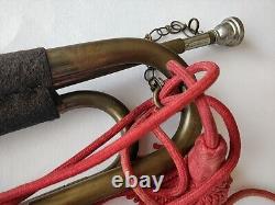 Original WW2 II Japanese Imperial Military Brass Bugle Trumpet Japan-e1010
