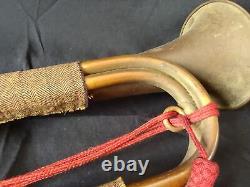 Original WW2 II Japanese Imperial Military Brass Bugle Trumpet Japan -f0518