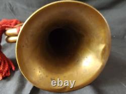 Original WW2 II Japanese Imperial Military Brass Bugle Trumpet Japan -f0518