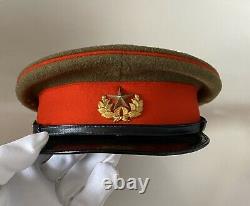 Original WW2 IJA Imperial Japanese Army Officer Uniform Peaked Visor Hat Cap