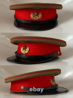 Original WW2 IJA Imperial Japanese Army Officer Uniform Peaked Visor Hat Cap