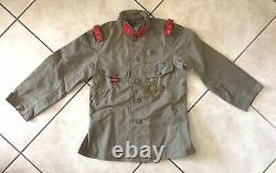 Original WW2 IJA Imperial Japanese Army Type Summer Uniform Tunic Jacket Medals