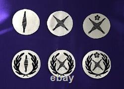 Original WW2 IJN Imperial Japanese Navy Uniform Arm Rank Rate Badge Insignia Set