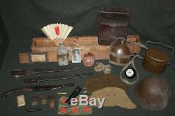 Original WW2 Imperial Japanese Army EM/NCO Canteen withTopper & Canvas Carrier Set
