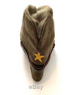Original WW2 Imperial Japanese Army EM/NCO'S Wool Uniform Hat with Star, Complete