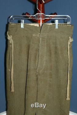 Original WW2 Imperial Japanese Army EM/NCO's Wool Service Trousers withWaist Ties
