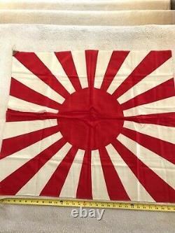 Original WW2 Imperial Japanese Rising Sun Flag, size 32x28 inches