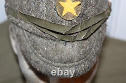 Original WW2 Late War Imperial Japanese Army Soldiers Field Hat withSewn Army Star