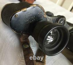 Original WWII Imperial Japanese Army Binoculars with Leather Case and Straps