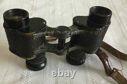 Original WWII Imperial Japanese Army Binoculars with Leather Case and Straps