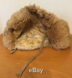 Original WWII Imperial Japanese Army Cold Weather Fur Hat Identified US Soldier