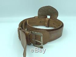 Original WWII Imperial Japanese Army Officer Leather Belt from Japan