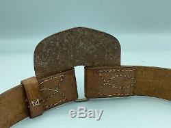 Original WWII Imperial Japanese Army Officer Leather Belt from Japan
