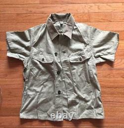 Original WWII Imperial Japanese Army Tropical Short Sleeve Shirt Mint MARKED