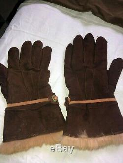 Original WWII Imperial Japanese Army pilot suit & fur lined gloves