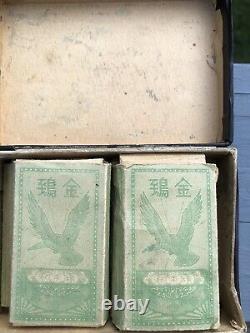 Original WWII Imperial Japanese Golden Eagle Brand Cigarettes 4 Packs Colt Box