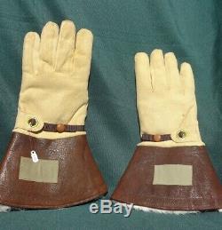 Original WWII Imperial Japanese Navy Aviation Pilot Guantlet Flight Gloves