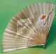 Original Wwii Imperial Japanese Patriotic Folding Fan Vtg 40s Wood & Paper Mount