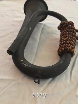 Original WWII Imperial Japanese Signal Horn Trumpet Bugle with Tassels Knots