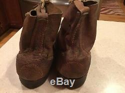 Original WWII Japanese Army Leather Boots / Imperial Japanese Army