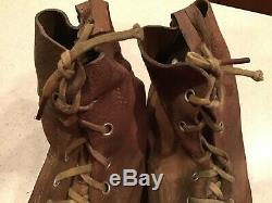 Original WWII Japanese Army Leather Boots / Imperial Japanese Army