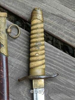 Original WWII Japanese Imperial Naval Dirk Late War Dagger Knife Excellent