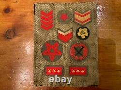 Original WWII WW2 Imperial Japanese Military Uniform Patches Lot of 9