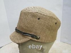 Original Ww2 Imperial Japanese Army Tropical Basket Weave Field Cap