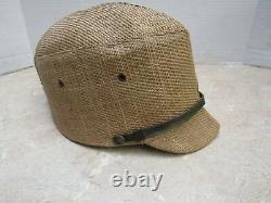 Original Ww2 Imperial Japanese Army Tropical Basket Weave Field Cap