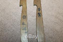 Pair of Very Rare & Original WW2 Imperial Japanese Army Wood Tent Stakes, Marked